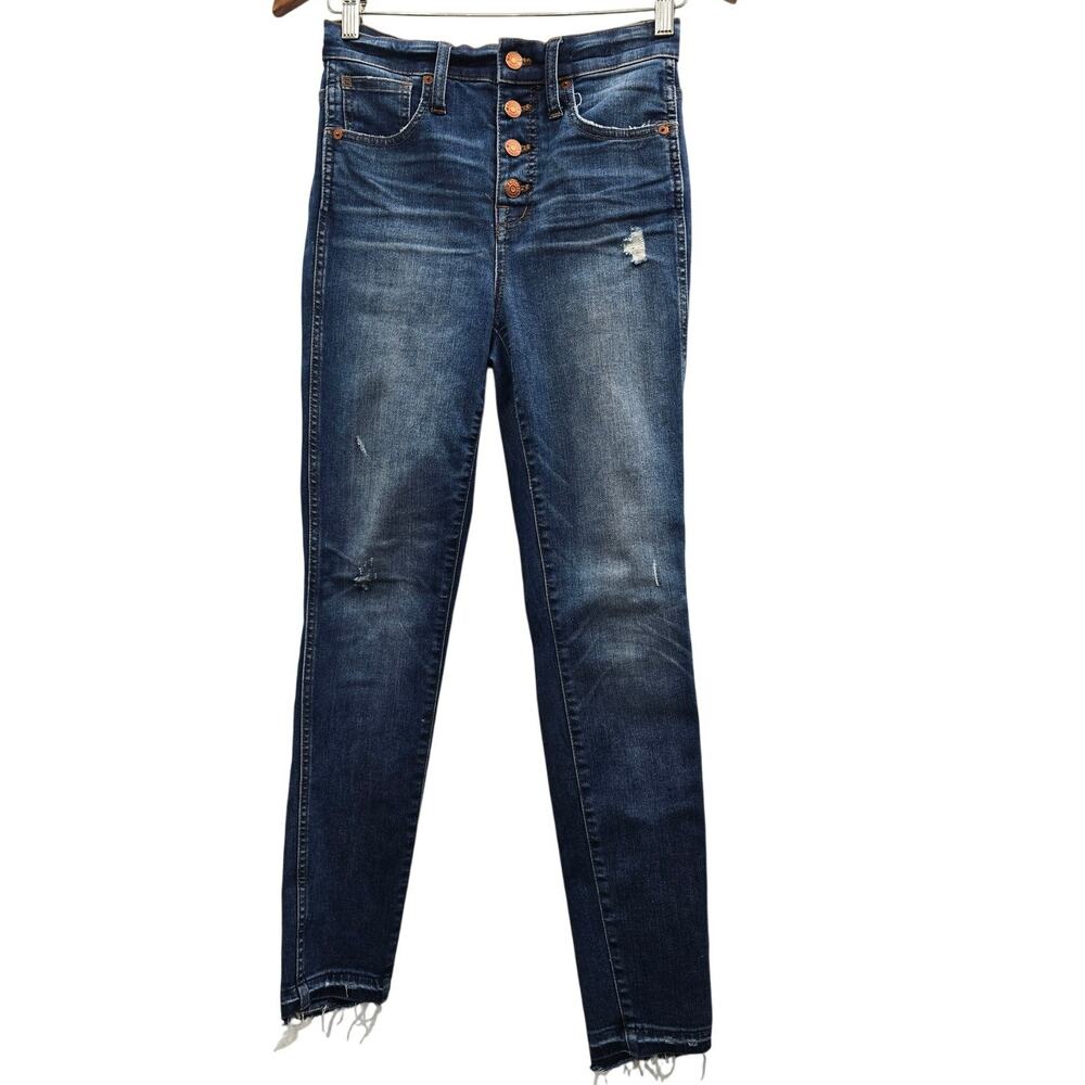 Madewell Jeans Women 26 Blue Skinny 10" High Rise Stretch Capsule Cigarette